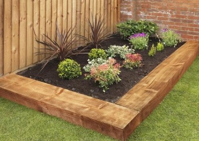Railway Sleepers for a raised bed