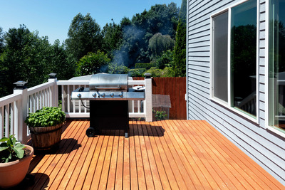 Barbequee of decking looking it's best