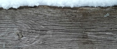 Winter Decking covered in frost 